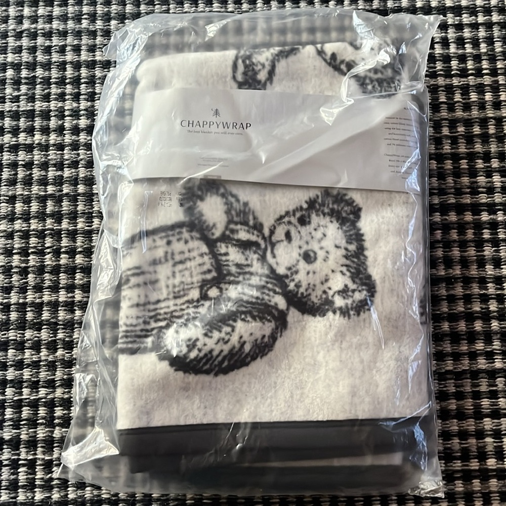 NWT ChappyWrap Corduroy Bear special edition Mini Reversible Blanket